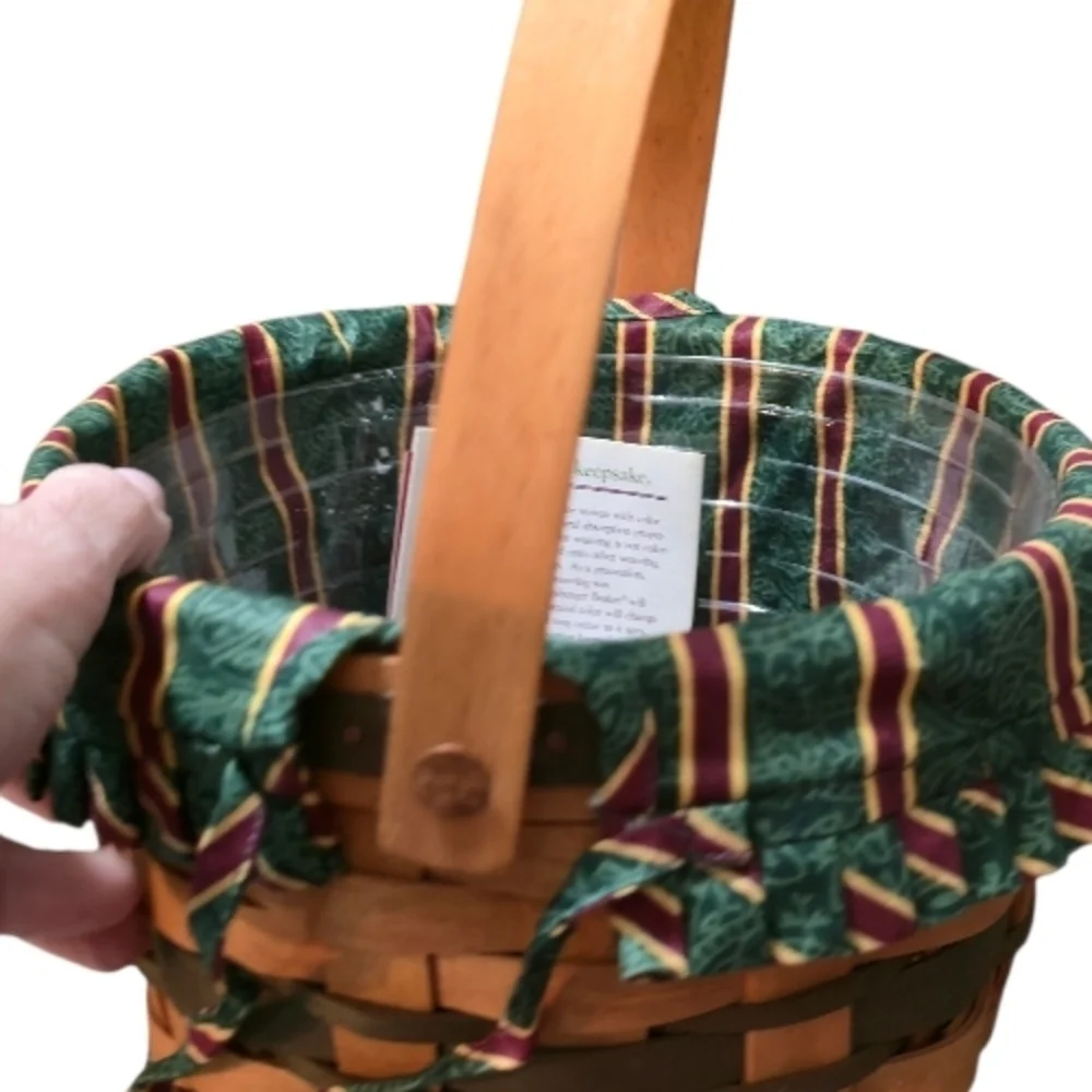 Longaberger Christmas Collection 1994 Jingle Bell Basket Excellent Condition